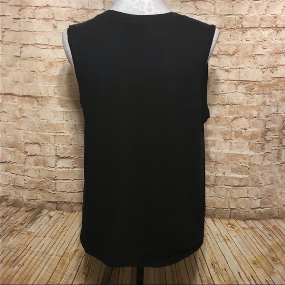 Express Mixed Media Sleeveless Blouse - Picture 5 of 8
